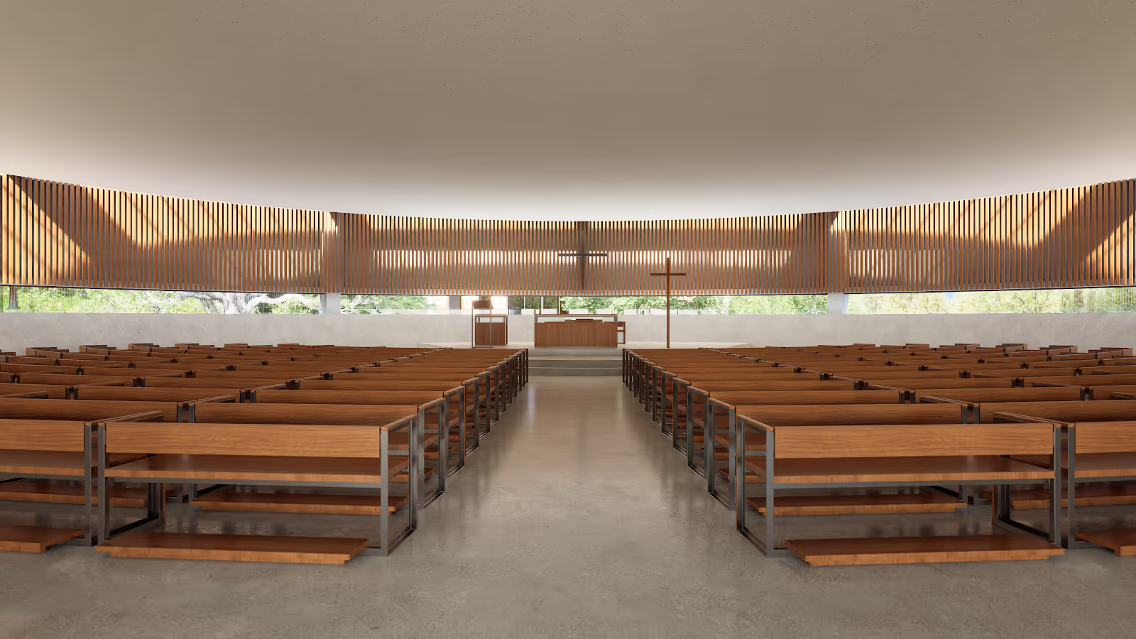 Church of the Holy Family © ARQBR Arquitetura e Urbanismo | Rendered by D5 Render
