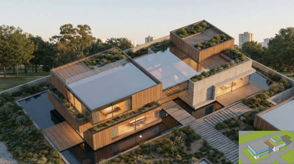 Renderizado AI en tiempo real y flujo de trabajo SketchUp sin fisuras utilizando D5 Lite.