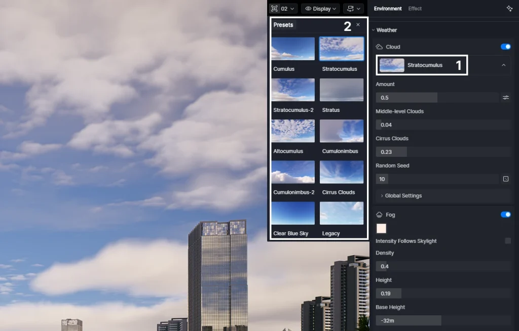 Volumetric Clouds: Effortless Sky Replacement for Architects