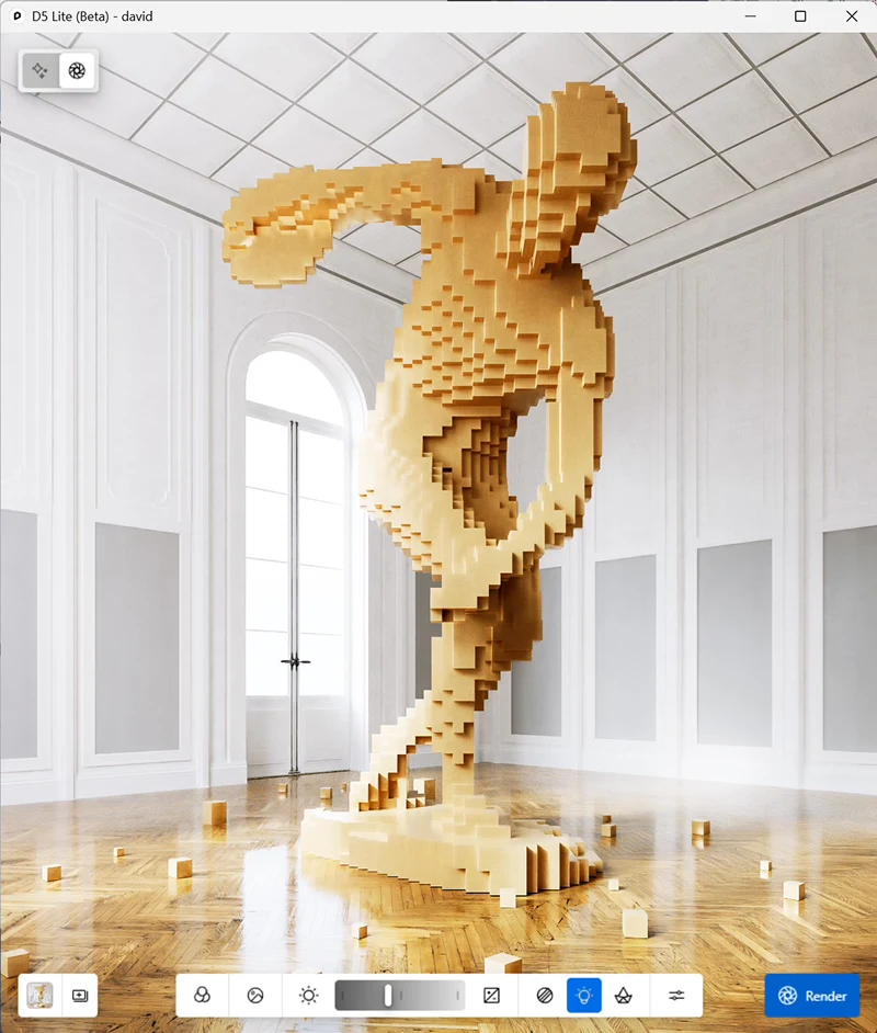 D5 Lite Museum Statue Viewport