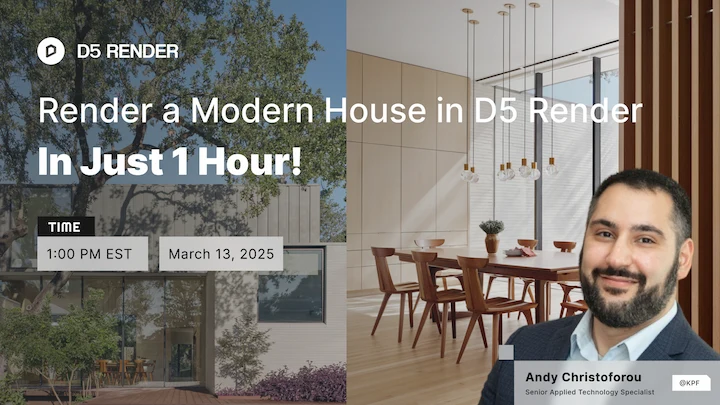 Render a Modern House in D5 Render - in Just 1 Hour!