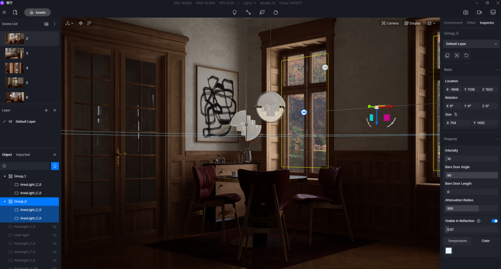 Best practices of interior lighting for SketchUp