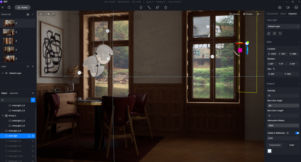 Best practices of interior lighting for SketchUp