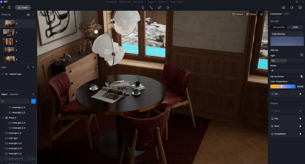 Best practices of interior lighting for SketchUp