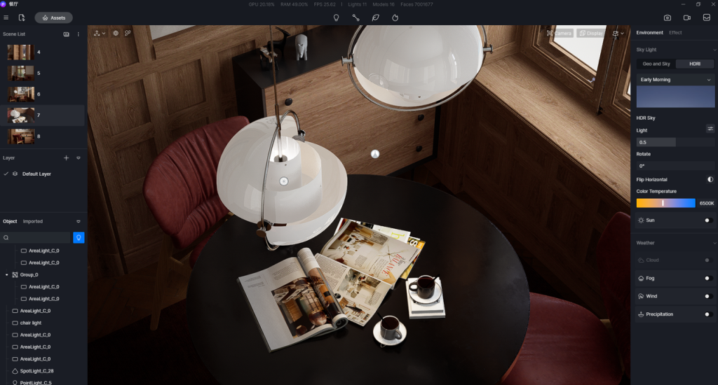 Best practices of interior lighting for SketchUp