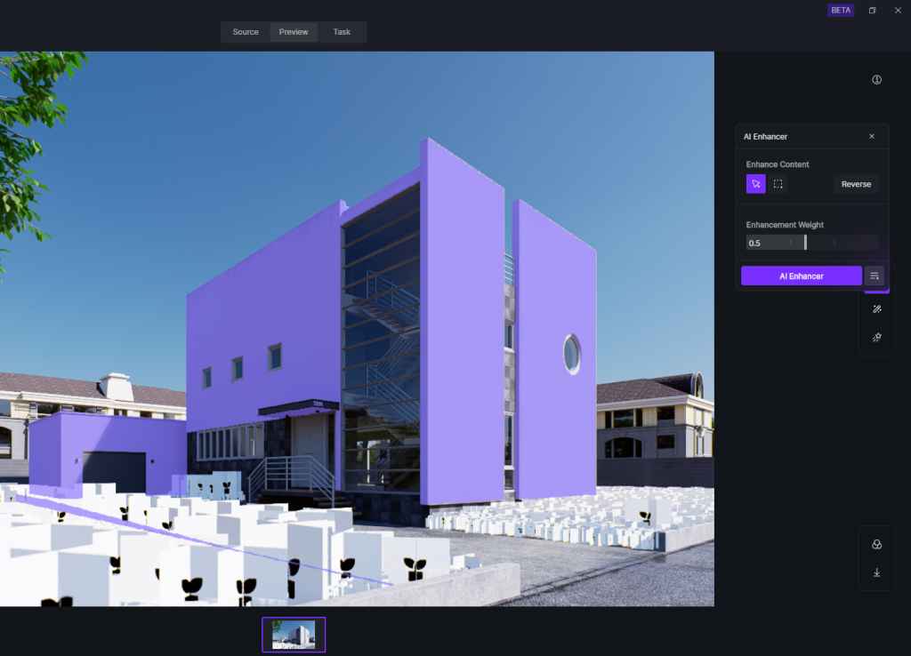 how to Select an Image for Enhancement in D5