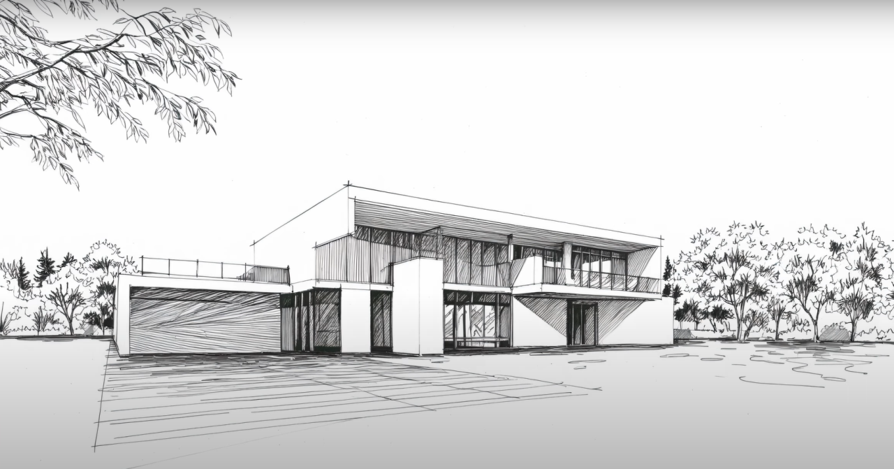Vector Rendering Style Architectural Rendering Styles Made Easy with AI Style Transfer