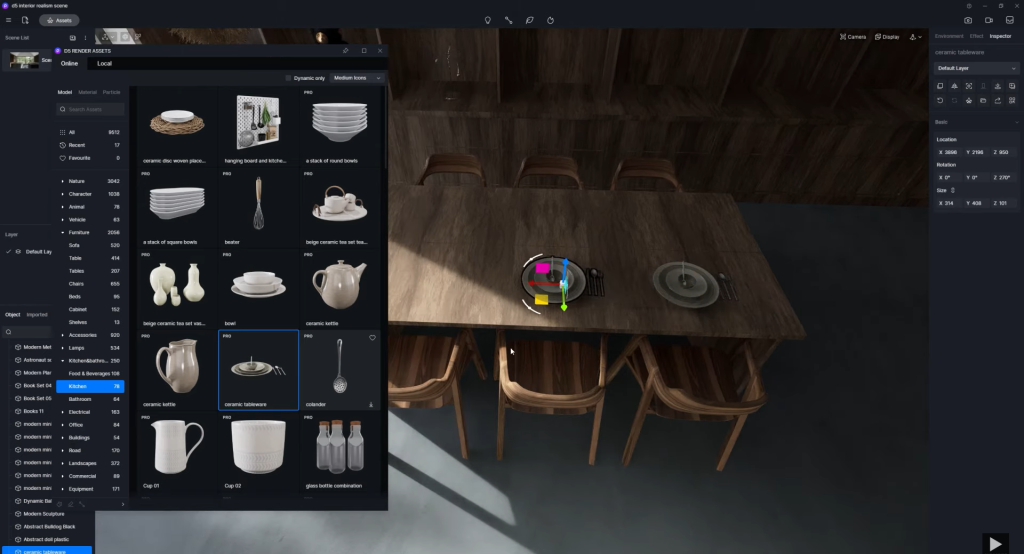 ¿Cómo diseñar cocinas perfectas? ¡Prueba las herramientas inteligentes de D5 Render!