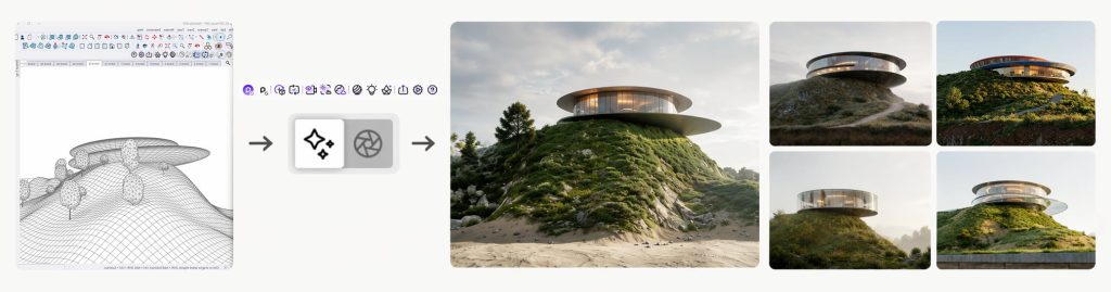D5 Lite for SketchUp: AI Concepts & Real-Time Rendering in Your Viewport