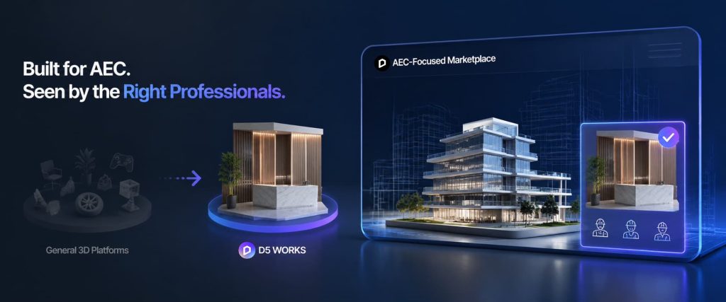 Selling 3d models on D5 Works: The 0% commission AEC 3d model website