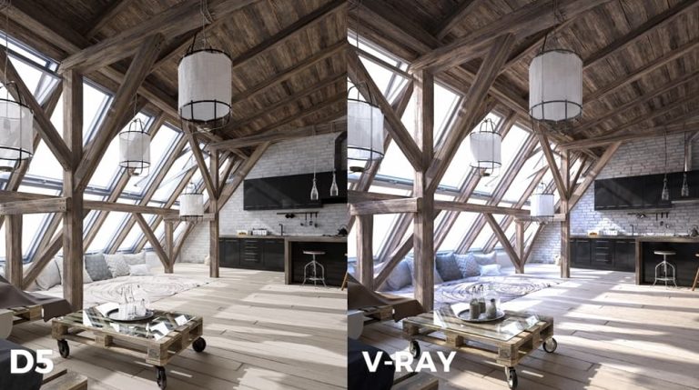 D5 vs Vray: D5 Render wins in faster real-time 3D rendering for small firms.
