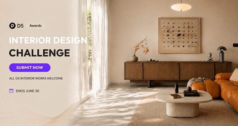 D5 Interior Design Challenge 2026: Create stunning visualizations with realistic rendering and win Pro prizes