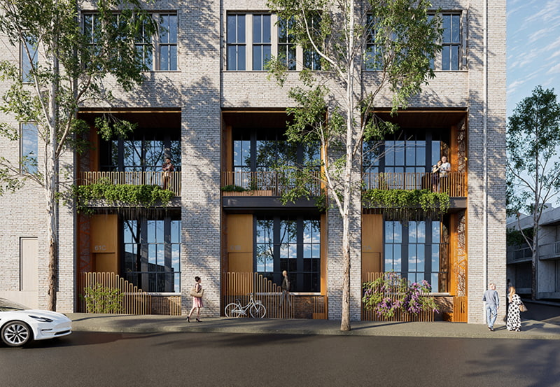 La façade en briques de Marlborough House, rendue en temps réel par WilkinsonEyre avec D5 Render