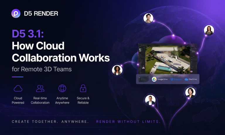 D5 3.1: how cloud collaboration works for remote 3D teams on one project