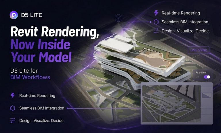 Renderizado Revit, ahora dentro de tu modelo: D5 Lite para flujos de trabajo BIM