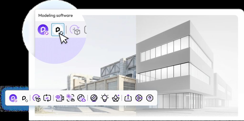 BIMモデリングとリアルタイムレンダリングおよびビジュアライゼーションを統合するD5 Lite for Revitツールバー