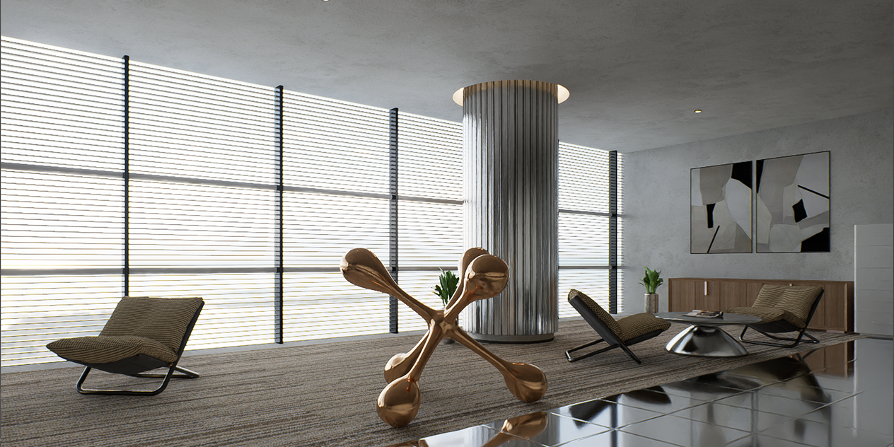 iluminación global en textura de material