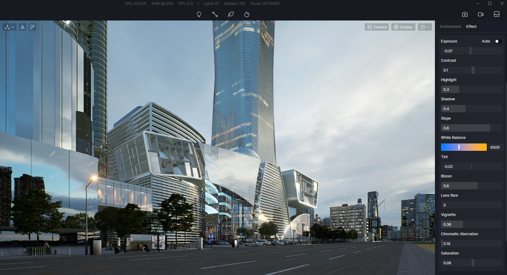 Archviz Review: Rendering a Commercial Plaza with D5 Render