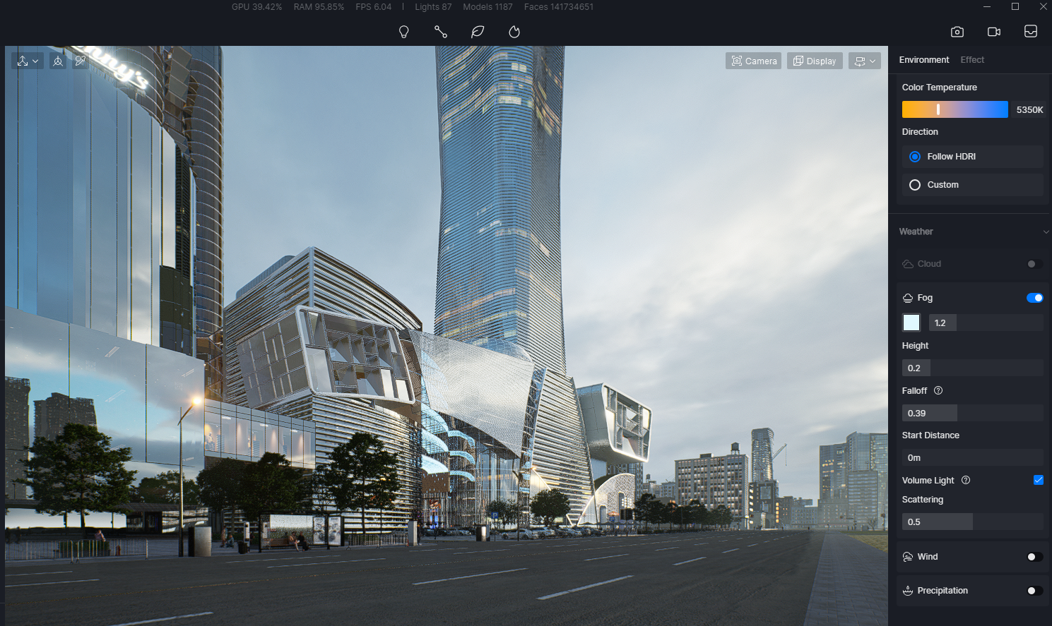 Archviz Review: Rendering a Commercial Plaza with D5 Render