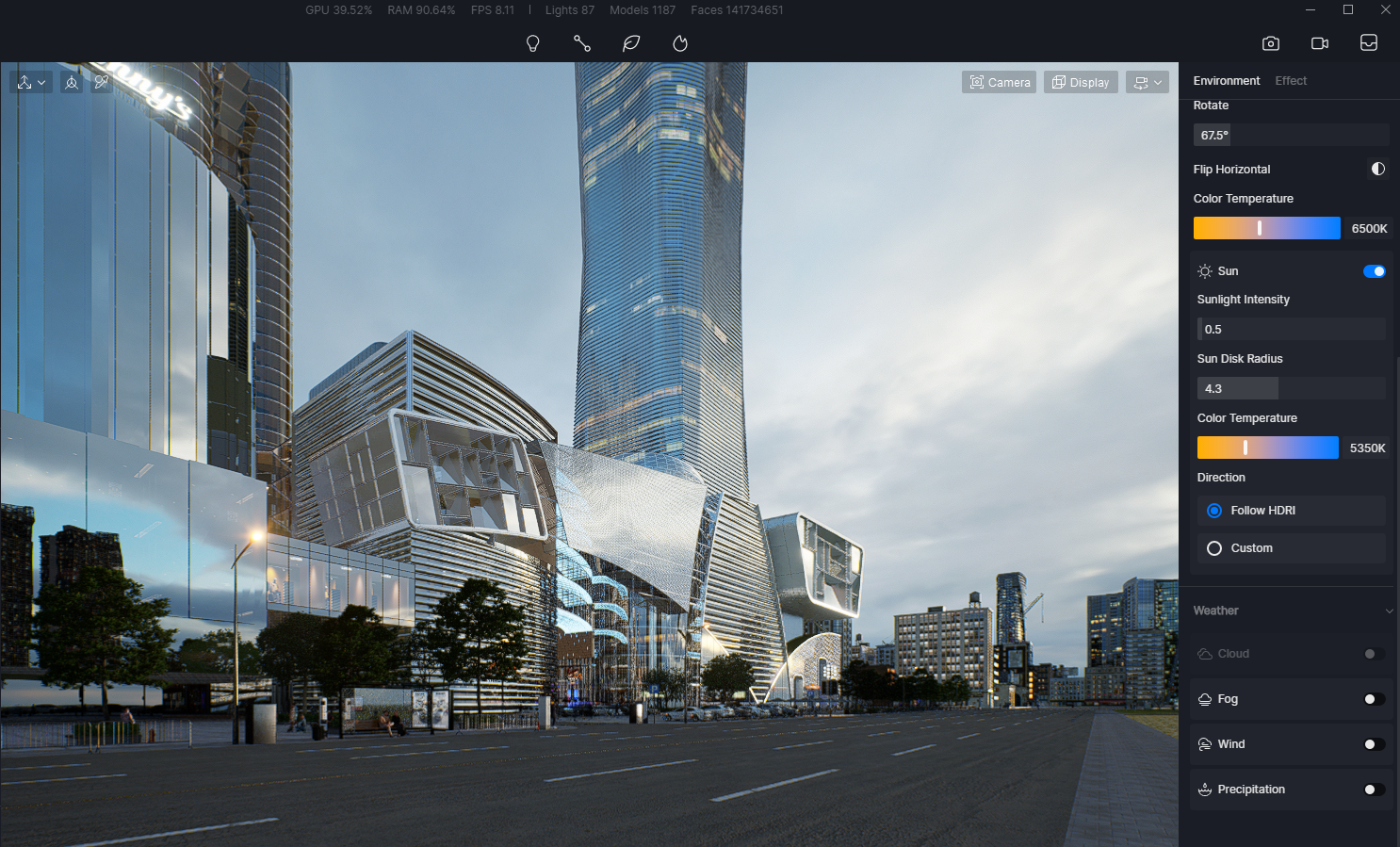 Archviz Review: Rendering a Commercial Plaza with D5 Render