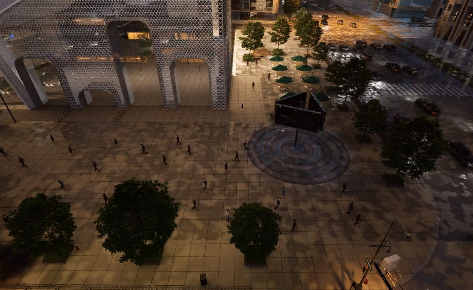 Archviz Review: Rendering a Commercial Plaza with D5 Render
