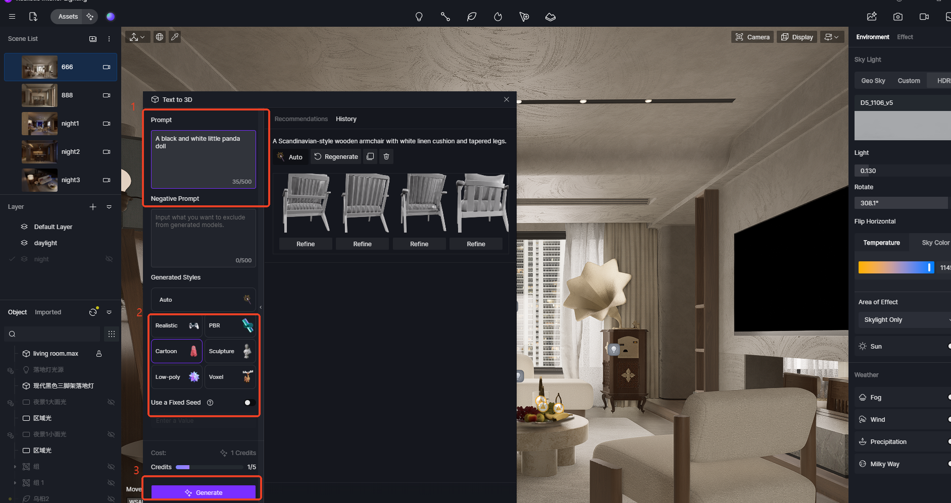 AI 3D model generator
