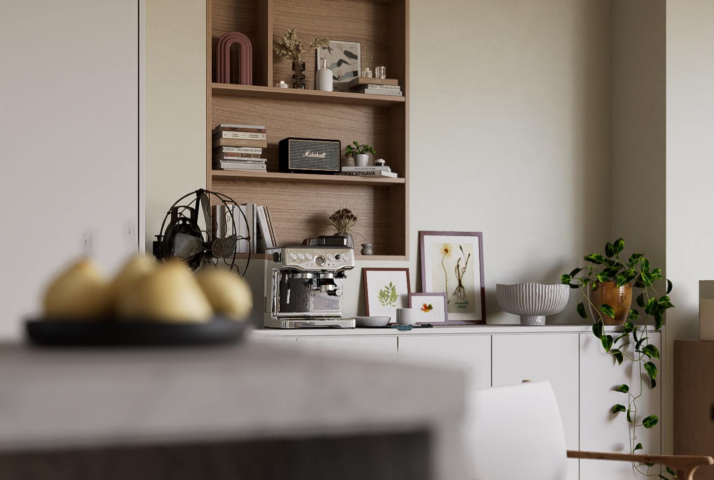 living room rendering with D5 Render