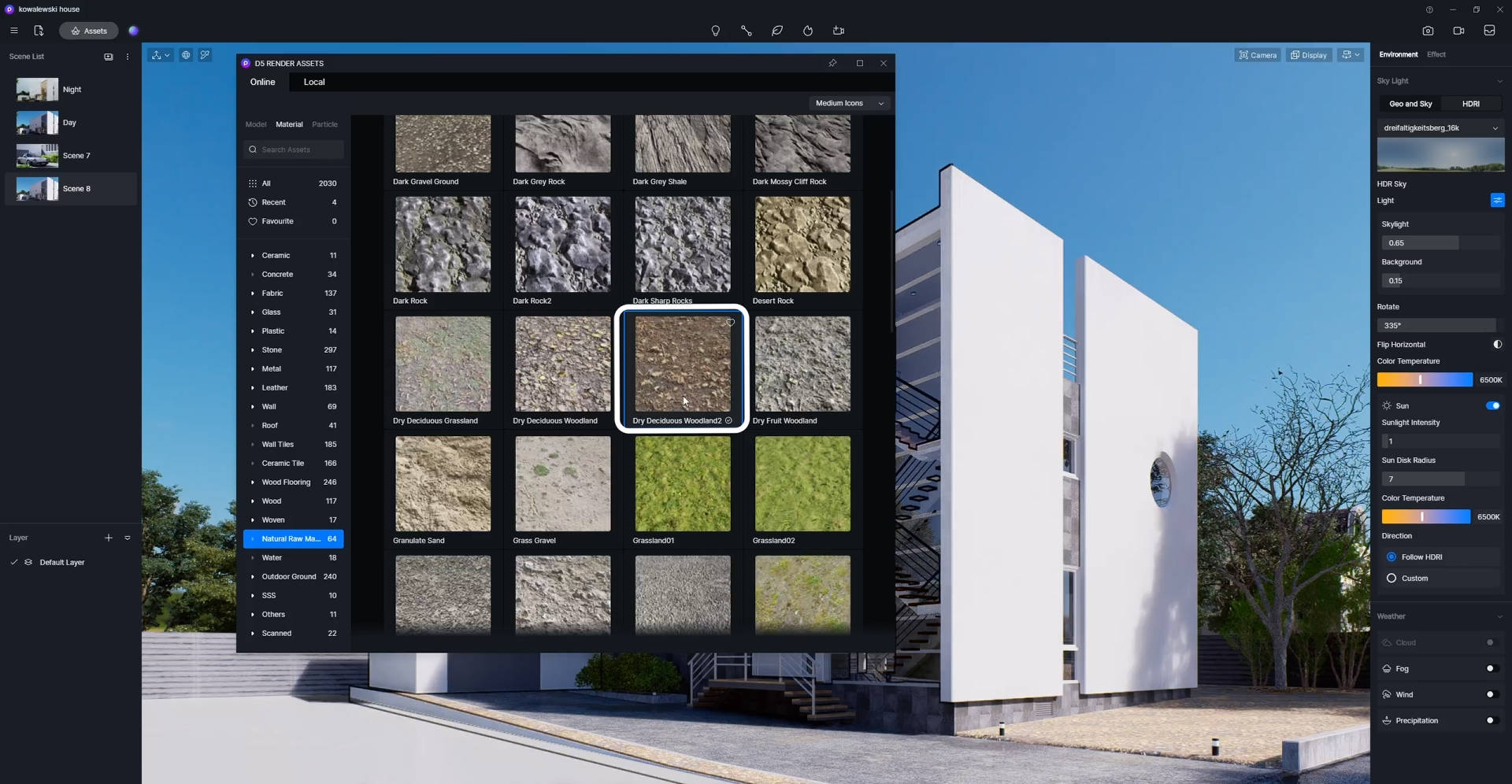 Section drawing of realistic grass painted in 3 steps with D5 Render