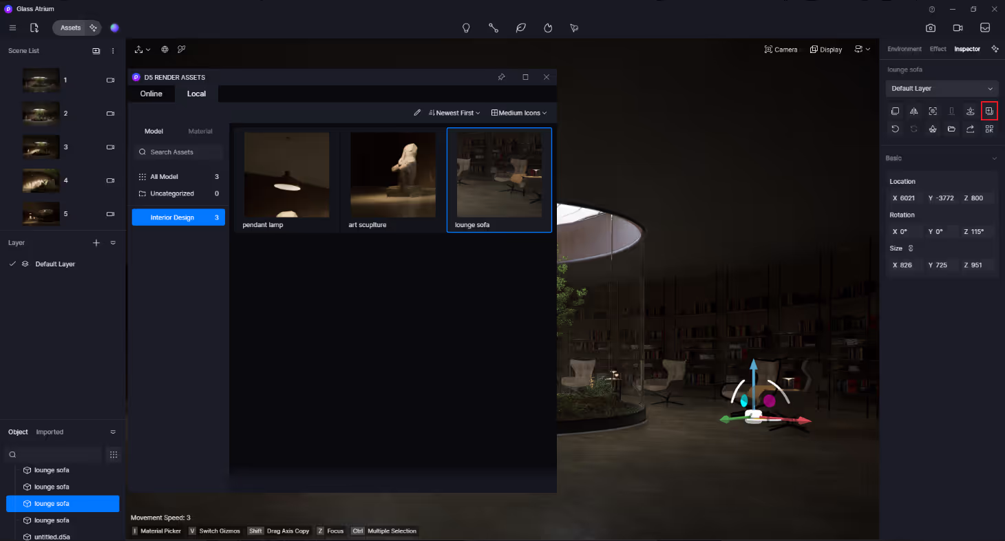 creating your own library with d5 scene express