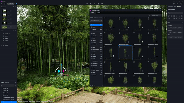 Create a lush and realistic bamboo forest in D5 Render