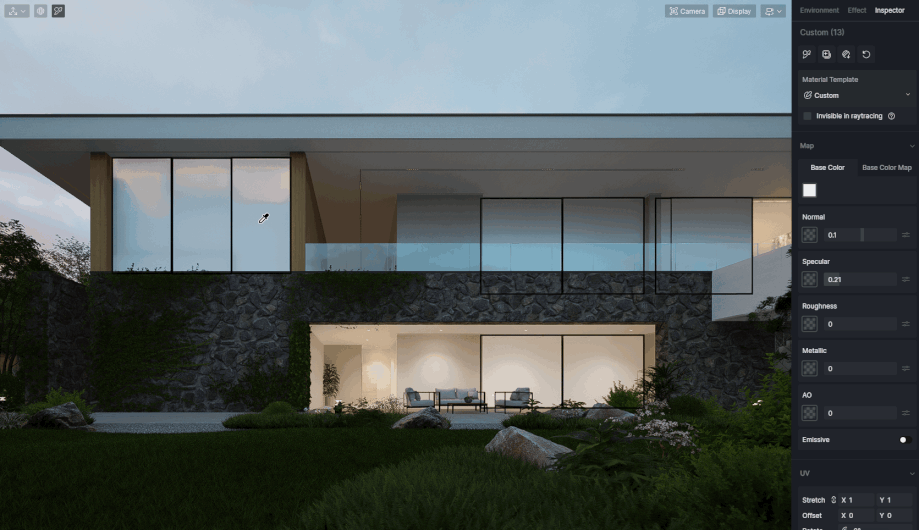 One-Click Solution to Create Building Materials for Arch Designers