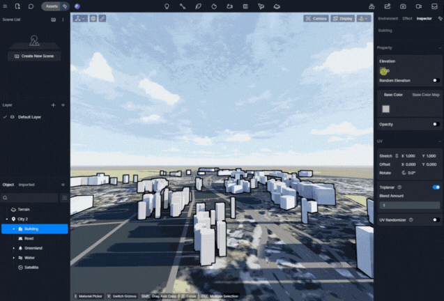 Descripción general del City Generator de D5 Render